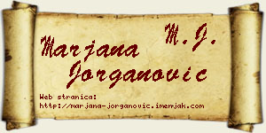 Marjana Jorganović vizit kartica
